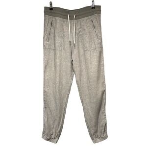 ATHLETA‎ Women's 100% Linen Cabo Joggers • 8 • gray